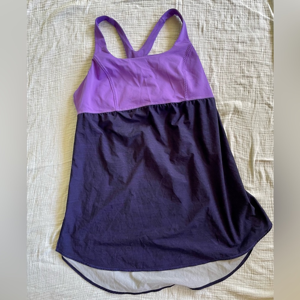 Lululemon Venus Tank Top - Inkwell & Power Purple - Size 10